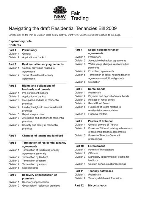 Pdf Residential Tenancies Bill Fairtrading Nsw Gov Au Part