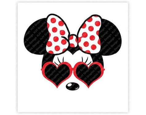 Minnie Mouse Sunglasses Head Icon Ears Digital Etsy