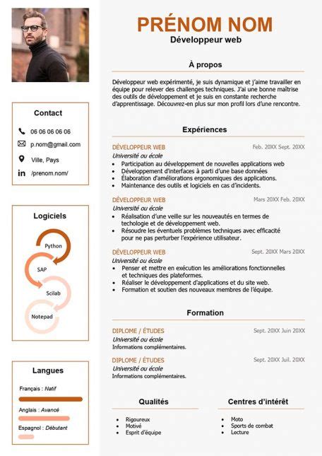 Cv Designer Design Cv Word Gratuit T L Charger