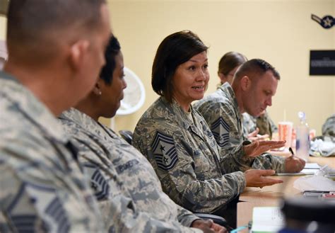 2AF Command Chief Receives Base Immersion Keesler Air Force Base