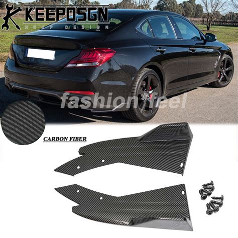 For Hyundai Genesis G70 CARBON FIBER Rear Bumper Lip Diffuser Splitter