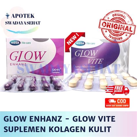 Jual Glow Vite Glow Enhanz Strip Kapsul Suplemen Kolagen Kulit