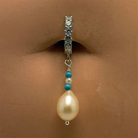 Pearl Belly Button Rings Tummytoys Tummytoys Sexy Navel Rings