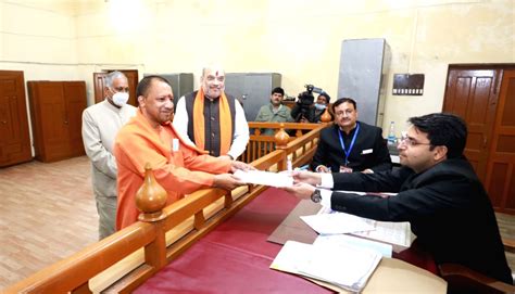 Up Cm Yogi Files Nomination Papers