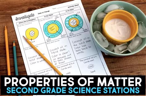 Properties Of Matter 2nd Grade Science Stations Artofit