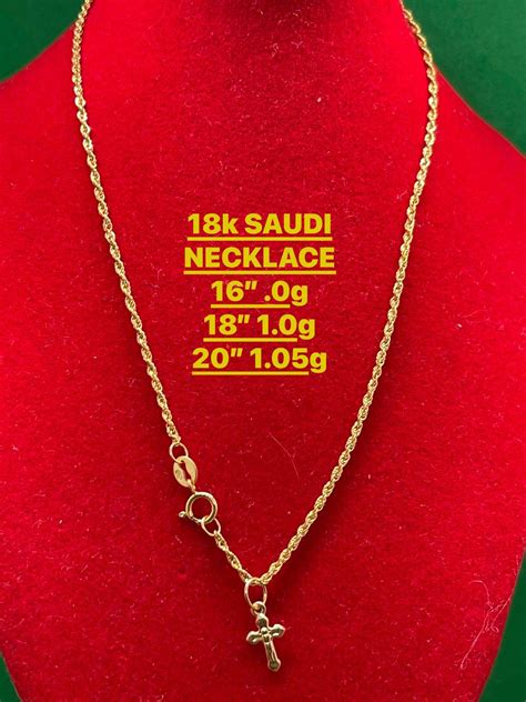 PAWNABLE 18k SAUDI GOLD NECKLACE W CROSS PENDANT Lazada PH