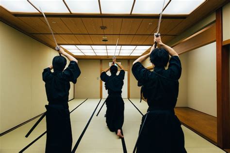 Premium Photo Samurai Training In A Traditional Dojo In Tokyo