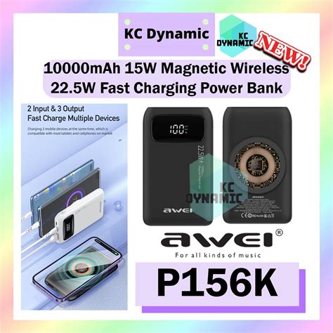 Awei P K Magnectic W Wireless Pd Qc Fast Charging Mah Power