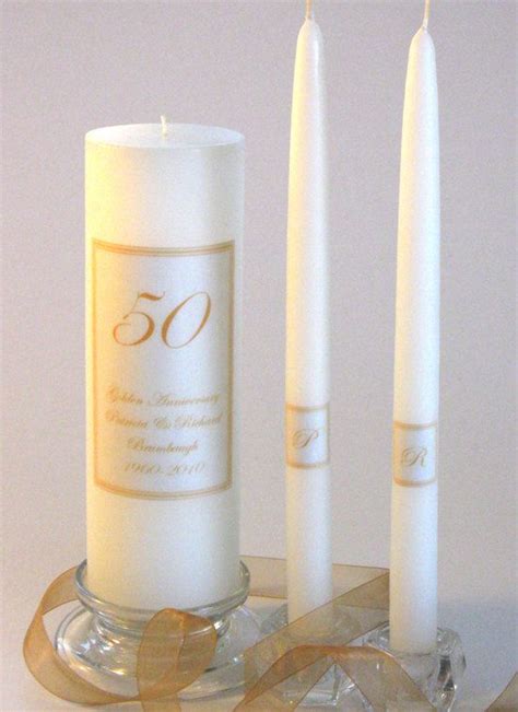 50th Anniversary Candle Set By Lilybellsboutique On Etsy 24 99 Anniversary Candle Unity