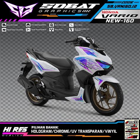 Vario Transparent Striping Sticker Hologram Chrome Vinyl New Viral