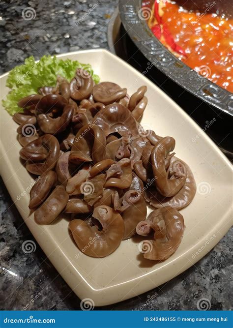 pig intestines cook pig intestines stock image image  cuisine