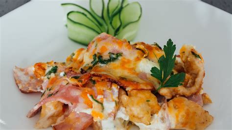 Gratinirani Pileci Odresci Chicken And Ham Bake Youtube