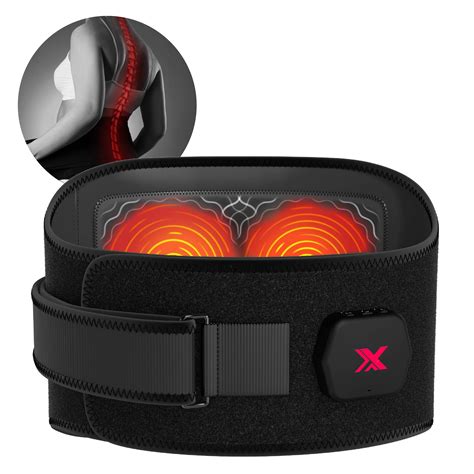 FitRx Vibra Wrap Heated Massage Belt, Cordless Lower Back Massager with