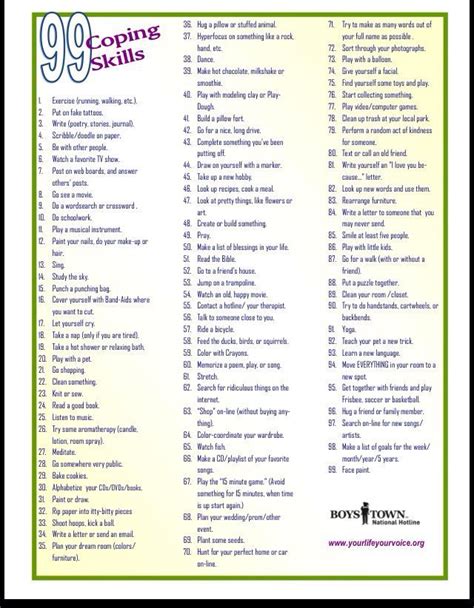 Coping Skills Mental Health Resources