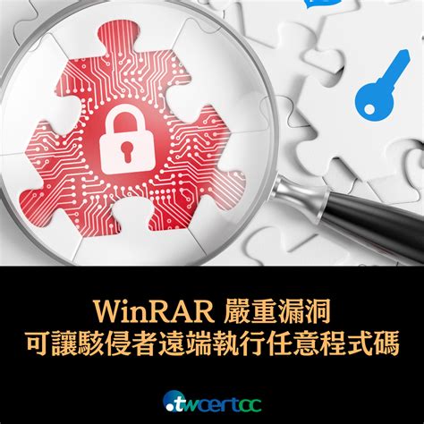 Twcert 電子報 軟硬體漏洞資訊 Winrar 嚴重漏洞，開啟壓縮檔可讓駭侵者遠端執行任意程式碼