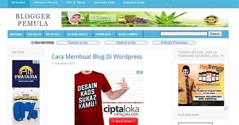 Cara Membuat Blog Keren Untuk Pemula