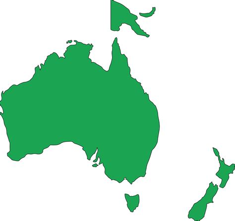 Pusta Mapa Australii Australia Darmowa Grafika Wektorowa Na Pixabay