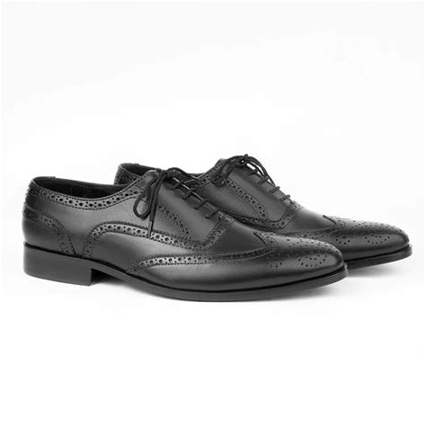 Black Wingtips Brogue Shoes For Mens Black Dress Shoes Leather Aesthetics