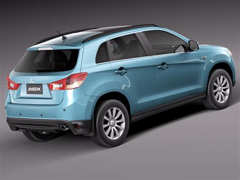 Mitsubishi ASX 2011 3D Model Max Obj 3ds Fbx C4d Lwo Lw Lws