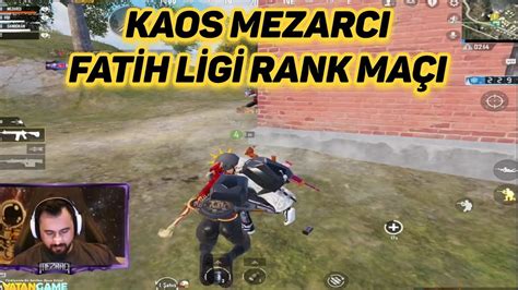 MEZARCI FATİH LİGİ FULL RUSH ZORLU RANK MAÇI Kaos Mezarcı pubg mobile