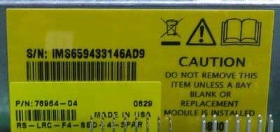 HP 3PAR 4Gb 4-Port FC Controller Module RS-LRC-F4-SBD-4-3PAR 76964-04 E200