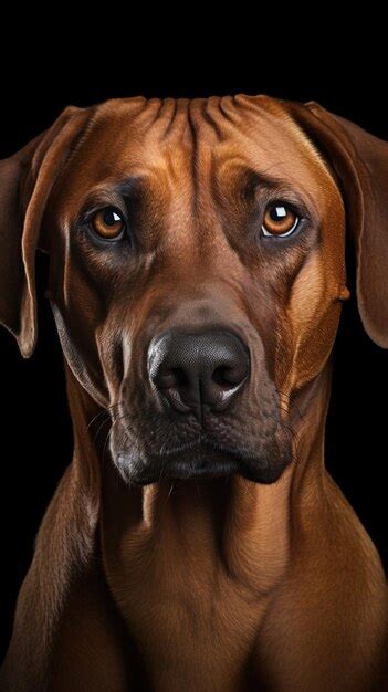 Un Rhodesian Ridgeback Retratado En Un Retrato Exuda Un Sentido De