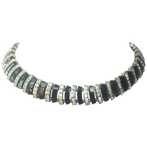 1930s Sapphire Diamond Platinum Necklace For Sale At 1stdibs