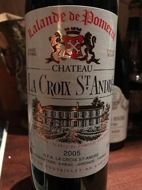 Ch Teau La Croix St Andre France Bordeaux Libournais Lalande