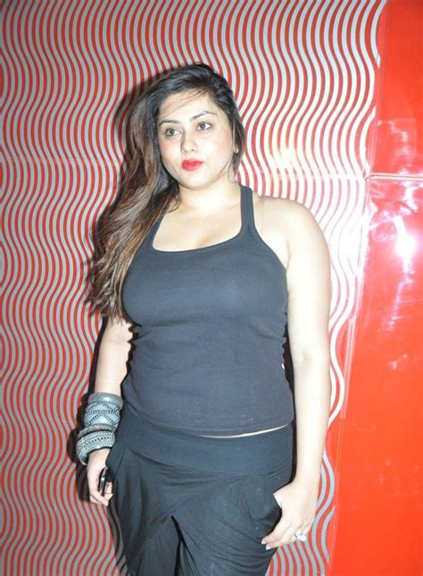 Hot Babe Namitha Busting Out Big Time In A Tight Black Tops Images
