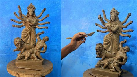 How To Make Maa Durga Small Durga Murti Making Clay Modelling Youtube