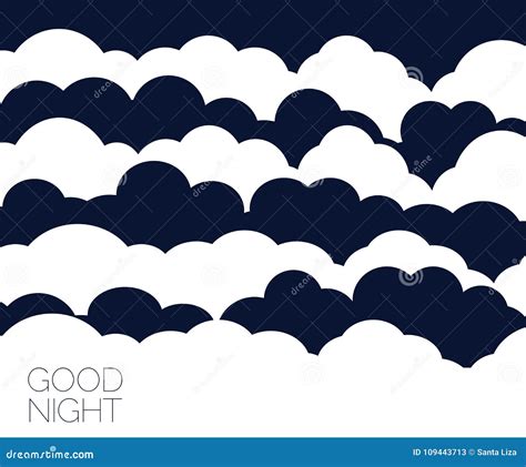 Moon and Stars Background. Good Night. Stock Illustration ...