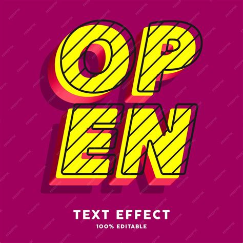 Premium Vector Pop Art Text Effect Editable Text