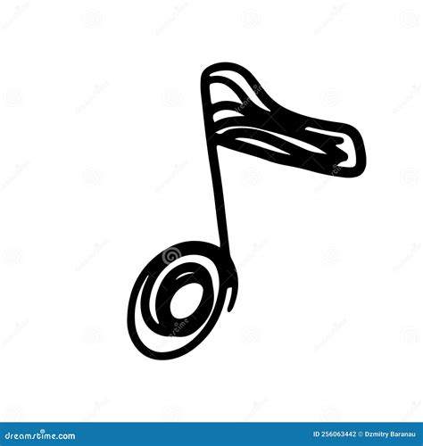 Music Note Hand Drawn And Doodle Design Sketch Of Melody And Musical