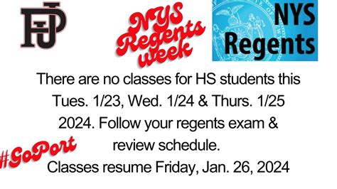 Nys Regents Week Port Jervis High School