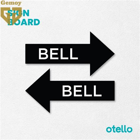 Jual Otello Sign Bell Acrylic Panah Tanda Arah Papan Sign Board