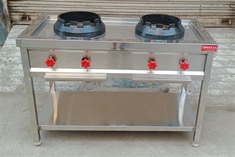 Lpg Hottie Two Burner Chinese Cooking Range For Commercial In Delhi