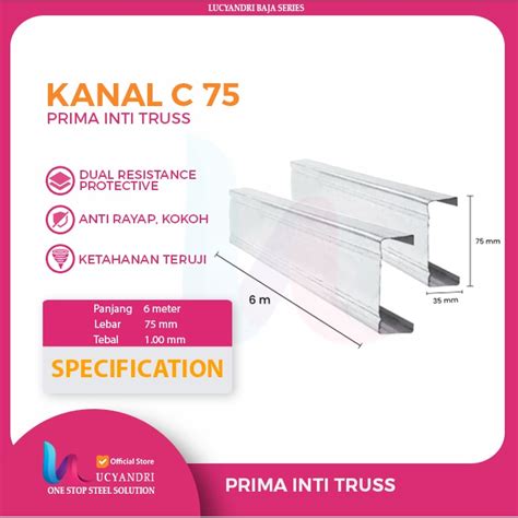 Jual Atap Baja Ringan Kanal Canal Prima Inti Truss C X X Tebal