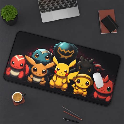 Pokemon Desk Mat Anime Desk Mat Desk Mat Cute Desk Mat Etsy