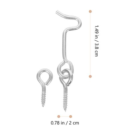 Walmart 4 Sets Carbon Steel Door Hook And Eye Latch Metal Locks With