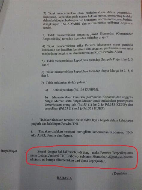 Mengurai Surat Keputusan Dkp Untuk Prabowo Halaman All