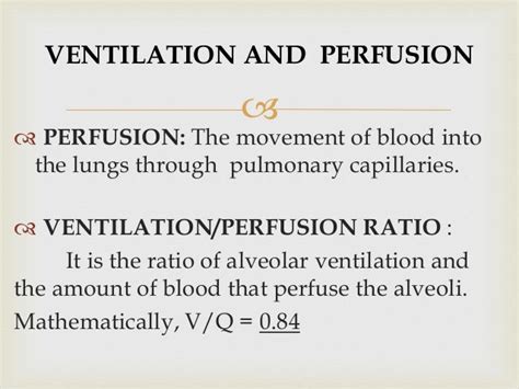 Ventilation And Perfusion In Different Zones Of Lungs