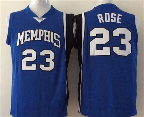 2019 23 Derrick Rose College Jerseys Memphis Tigers Shirt Uniform Rev ...