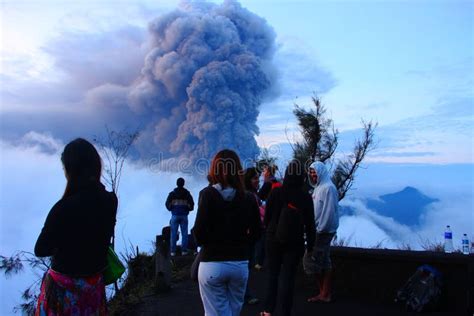 Volcano Mt Bromo Erupting editorial stock photo. Image of mountain ...