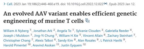 New Serotype Of Ark New Tool For T Cell Gene Editing