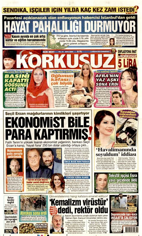 Korkusuz Gazetesi Korkusuz Manşet Oku Haberler 02 Aralık 2023