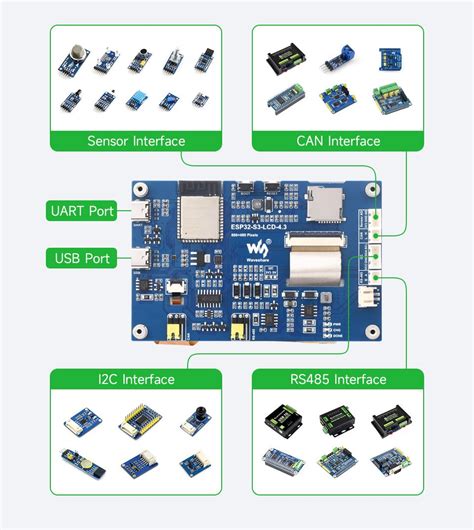 Waveshare ESP32 S3 4 3inch Capacitive Touch Display Development Board