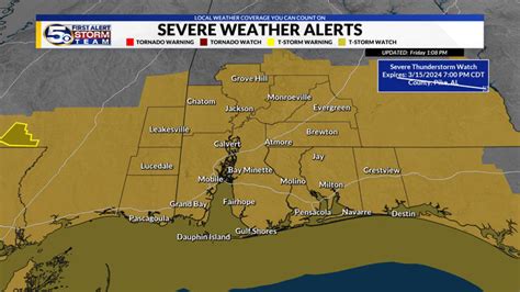 Weather Alert Severe Storms Possible Friday Afternoon