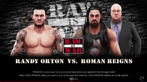 Wwe K Randy Orton Vs Roman Reigns Raw Is War Youtube