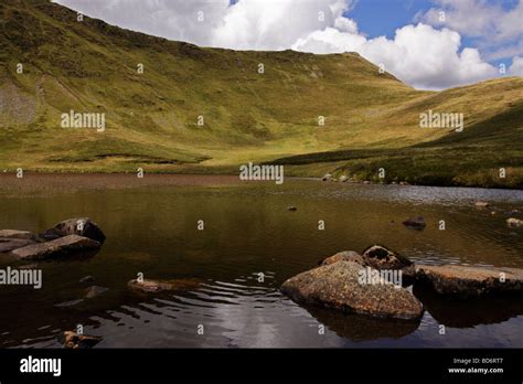 The Lake Of Llyn Lluncaws Below Cadair Berwyn In The Berwyn Mountains