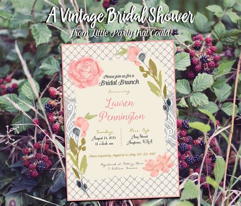 Vintage Bridal Shower Invitations: Shabby by LittlePartythatCould